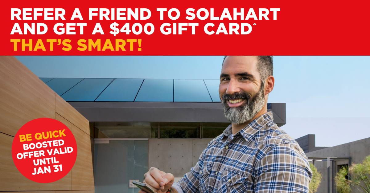 Boosted Referral Offer Jan 2025 - Solahart