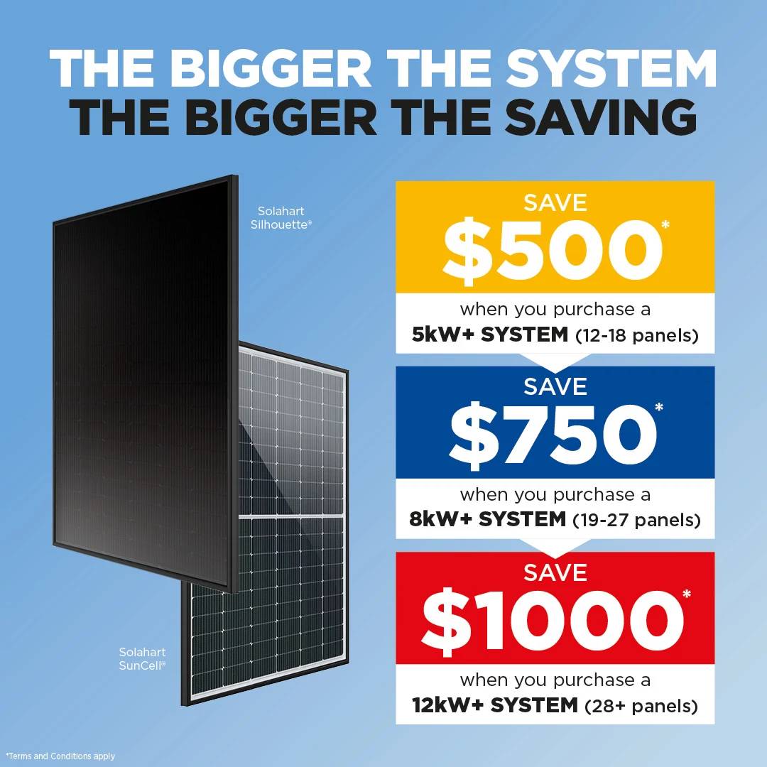 Save up to $1,000* on a Solahart Solar Power System (5kW+)